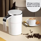 Mug blanc : affichage numérique, modèle rechargeable et intérieur en inox 304