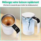 Mélange de la boisson avec rappel de fermer le couvercle